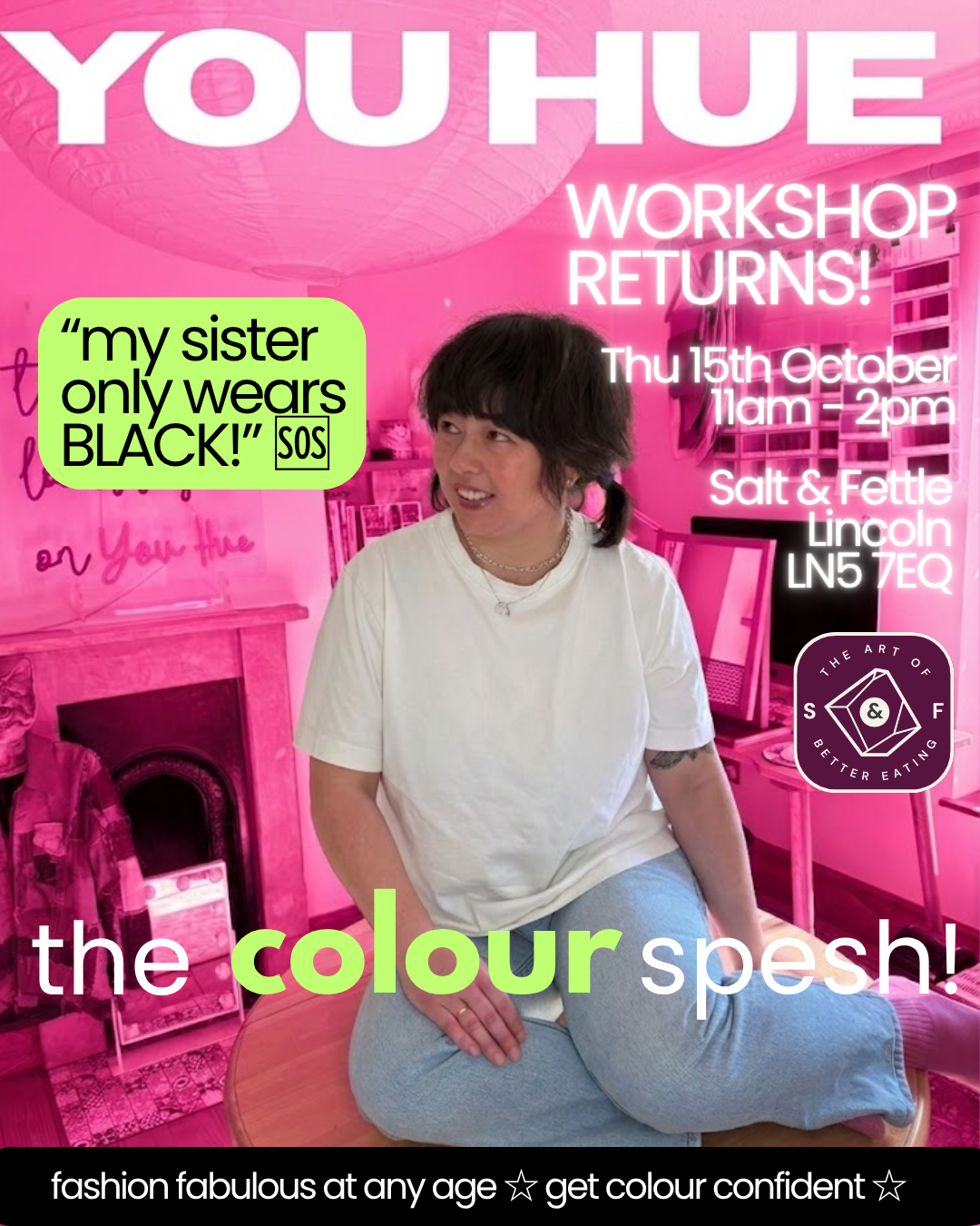 Colour Workshop @ Salt & Fettle Thu 15 Oct 2026 11 - 2pm